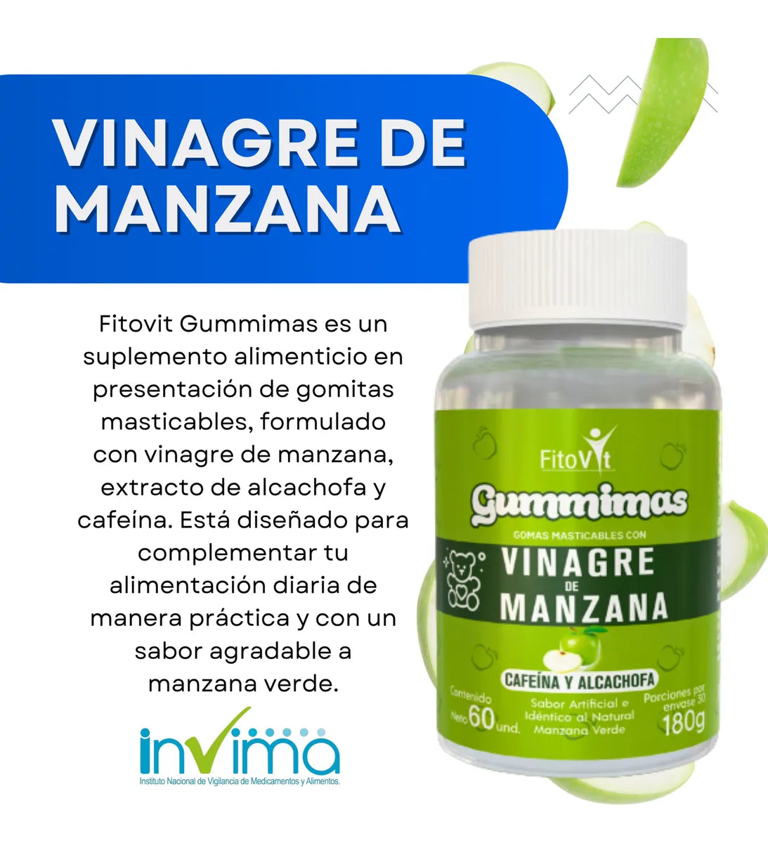 GUMMIMAS DE VINAGRE Y MANZANA VERDE