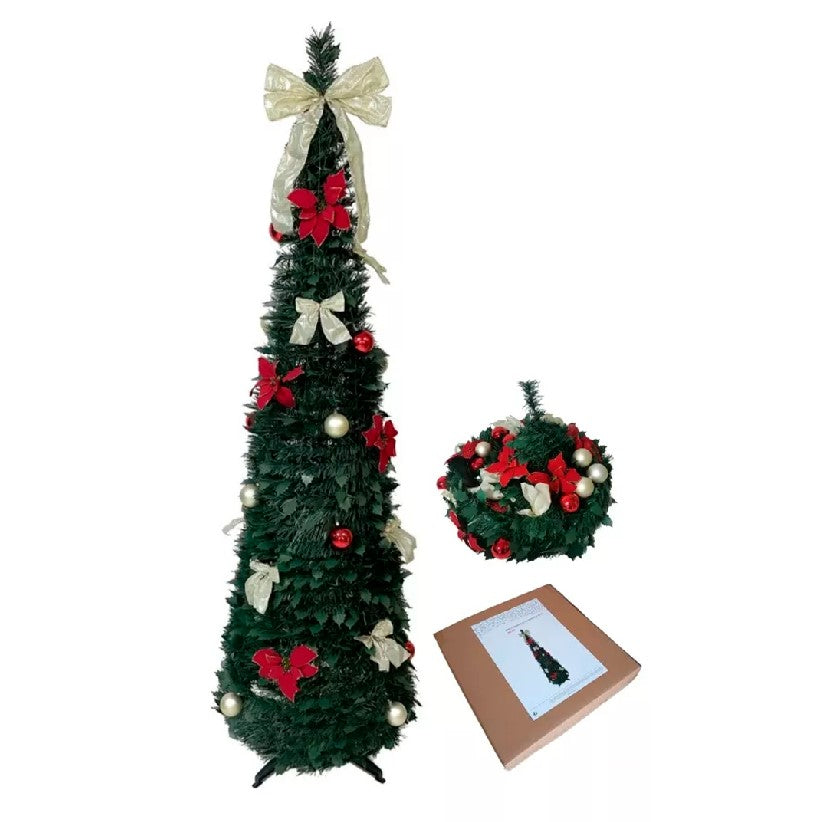 ÁRBOL DE NAVIDAD PLEGABLE + LUCES