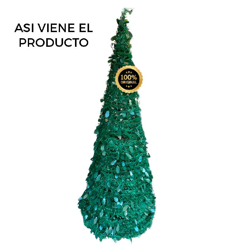 ÁRBOL DE NAVIDAD PLEGABLE + LUCES