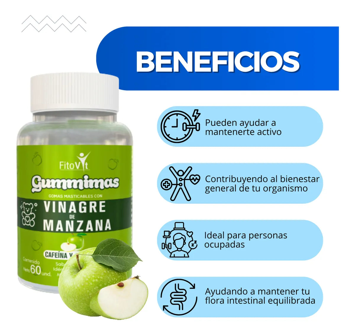 GUMMIMAS DE VINAGRE Y MANZANA VERDE