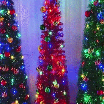 ÁRBOL DE NAVIDAD PLEGABLE + LUCES
